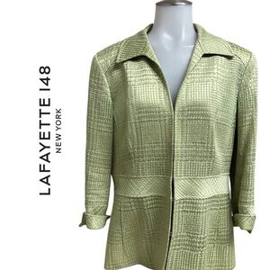 Lafayette 148 New York Textured Green Blazer